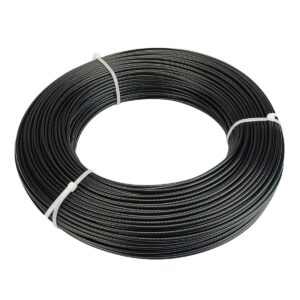 Steel Gym Wire Ropes | PU Black Wire Rope 20 Mtrs