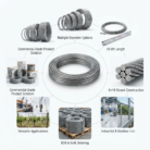 Galvanised steel wire rope coil with 10 mtr length, 6x19 strands, multiple diameters and bulk packing