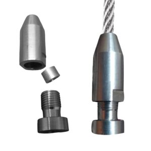Wire Rope Bullet Straight Connector For Grill