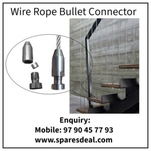 Wire Rope Bullet Straight Connector For Grill