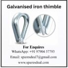 Galvanized iron thimble with close-up and contact details