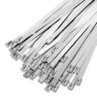 Stainless steel cable ties 100mm x 4.6mm SS304 self-locking metal zip ties pack of 10