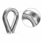 Stainless Steel Thimble with close-up of curved groove
