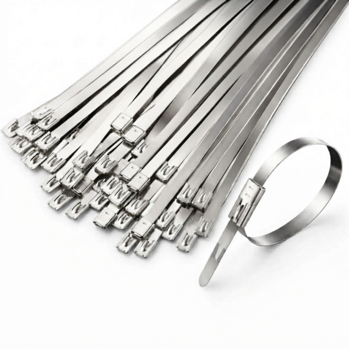 Stainless Steel Cable Tie 100mm x 4.6mm SS304 Self-Locking Metal Zip Tie