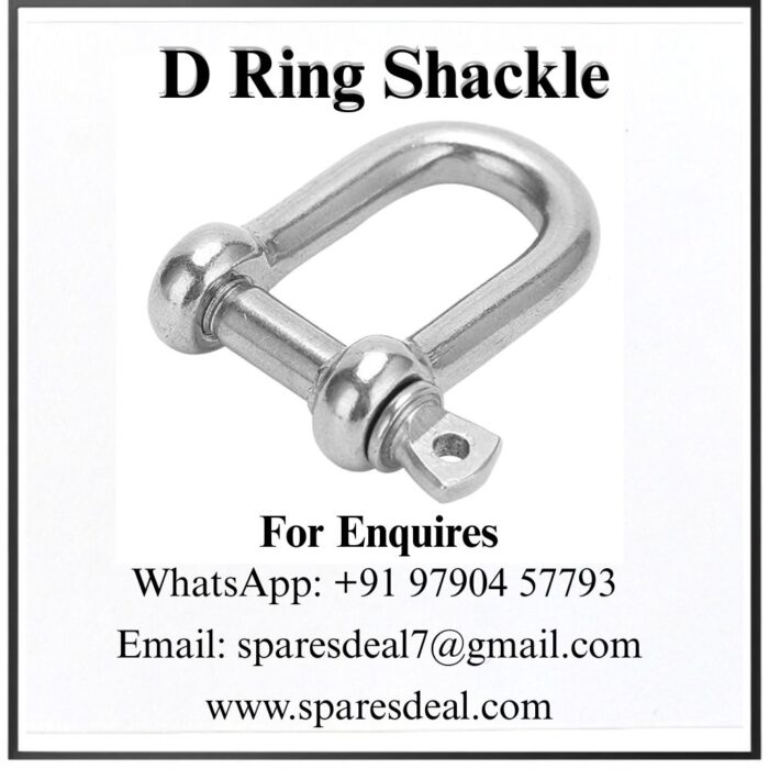 D ring shackle with screw pin