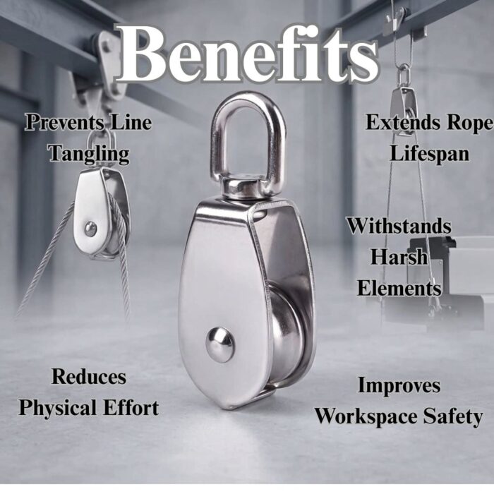 3MM (32) Stainless Steel Swivel Pulley Wheel