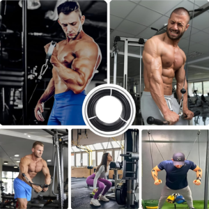 Black PU coated gym wire rope coil with gym cable machine uses