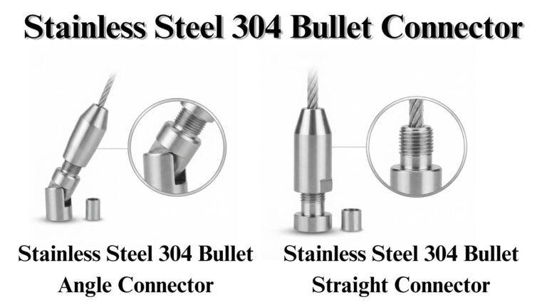 Stainless Steel 304 Bullet Connectors: Straight & Angle