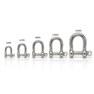 Stainless Steel D Ring Shackle – Screw Pin Bow Shackle Available in 4mm, 6mm, 8mm, 10mm & 12mm
