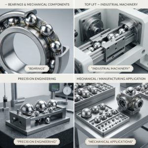 Four applications of stainless steel balls: bearing, industrial machinery, precision engineering, and mechanical manufacturing